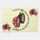 友人のキッチンタオルと共有するコーヒーのカップ キッチンタオル (横)