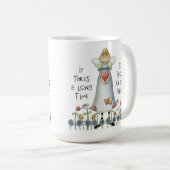 友人のクラシックで白いマグを育てて下さい コーヒーマグカップ (正面右)