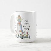 友人のクラシックで白いマグを育てて下さい コーヒーマグカップ (正面左)