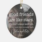 友人のクリスマスの写真 セラミックオーナメント (左)