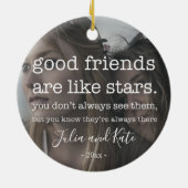 友人のクリスマスの写真 セラミックオーナメント (裏面)