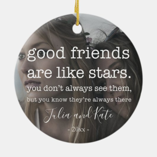 友人のクリスマスの写真 セラミックオーナメント (裏面)