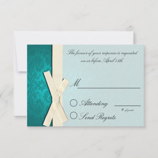 友人のコレクションの応答カード 出欠カード (正面)