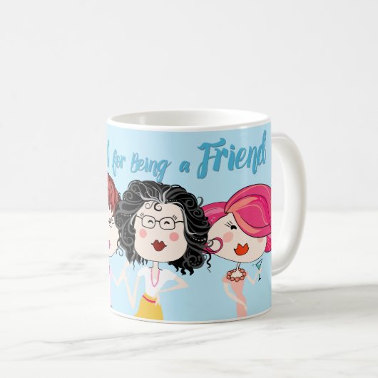 友人のコーヒー・マグがあることをありがとう コーヒーマグカップ (正面右)