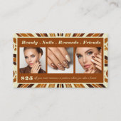 友人のシックな写真素朴コラージュ紹介を参照する 名刺 (正面)