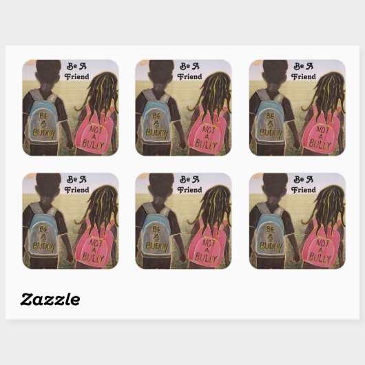 友人のスクエアのシールを貼る スクエアシール (シート)