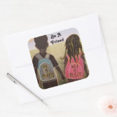 友人のスクエアのシールを貼る スクエアシール (封筒)