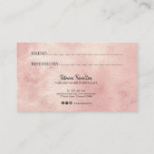 友人のスタイリッシュ赤面フォイル紹介カードを参照 名刺 (裏面)