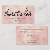 友人のスタイリッシュ赤面フォイル紹介カードを参照 名刺 (正面/裏面)