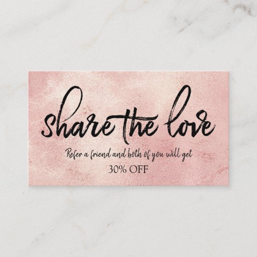 友人のスタイリッシュ赤面フォイル紹介カードを参照 名刺 (正面)