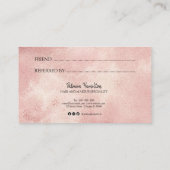 友人のスタイリッシュ赤面フォイル紹介カードを参照 名刺 (裏面)