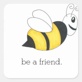 友人のステッカーBEEである スクエアシール