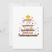 友人のテレビ番組、愛、平和、喜びのクリスマスツリー シーズンカード (正面)