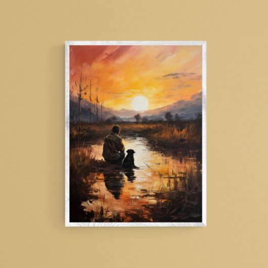 友人のデジタ最高のル・ウォール・アートを持つ男 ポスター