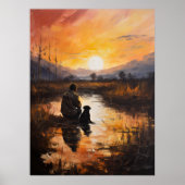 友人のデジタ最高のル・ウォール・アートを持つ男 ポスター (正面)