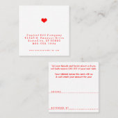 友人のハート広場を参照する 紹介カード (正面/裏面)