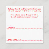 友人のハート広場を参照する 紹介カード (裏面)