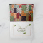 友人のパッチワークキルト誕生日 カード (内部)