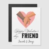 友人のパーソナライズされた名前のためのハッピーバレンタイン (正面/裏面)