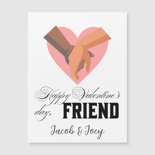 友人のパーソナライズされた名前のためのハッピーバレンタイン (正面)