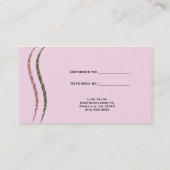 友人のブラックグリッター金ゴールドとピンクカードを参照 紹介カード (裏面)