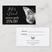 友人のブラックバタフライ紹介カードを参照する 名刺 (正面/裏面)