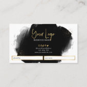 友人のブラック&金ゴールド美しい紹介カードを参照 紹介カード (裏面)