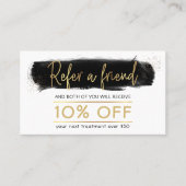 友人のブラック&金ゴールド美しい紹介カードを参照 紹介カード (正面)