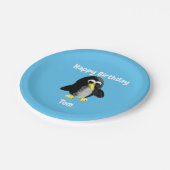 友人のペンギンパーソナライズされた子供へパップ ペーパープレート (アングル)