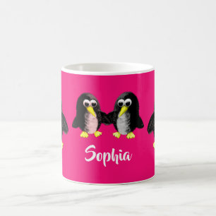 友人のペンギンパーソナライズされた子供へ、 コーヒーマグカップ