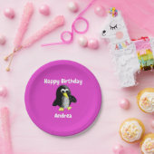 友人のペンギンパーソナライズされた子供へ、 ペーパープレート (パーティー)