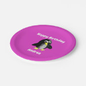 友人のペンギンパーソナライズされた子供へ、 ペーパープレート (アングル)