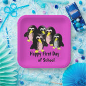 友人のペンギンパーソナライズされた子供へ、 ペーパープレート (パーティー)