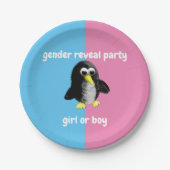 友人のペンギンパーソナライズされた。 ペーパープレート (正面)