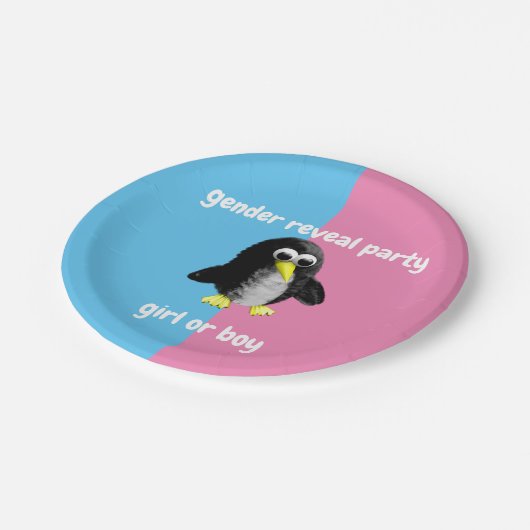 友人のペンギンパーソナライズされた。 ペーパープレート (アングル)