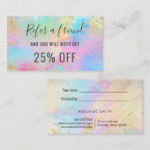 友人のホログラフィフェイクック効果を参照する 名刺 (正面/裏面)