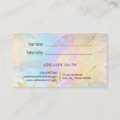 友人のホログラフィフェイクック効果を参照する 名刺 (裏面)