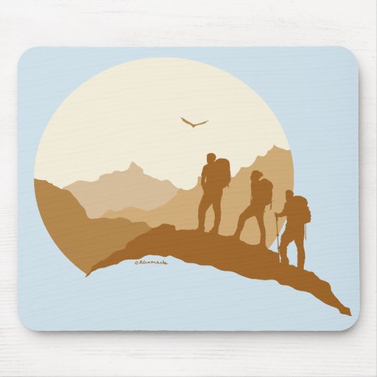 友人のマウスパッドとの愛情のある生命屋外のハイキング マウスパッド (正面)