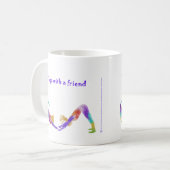 友人のマグとのヨガ コーヒーマグカップ (正面左)