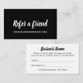 友人のミニマリスト向けトレンディー紹介カードを参照 名刺 (正面/裏面)