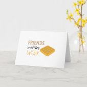 友人のワッフルの仕事 カード (黄色い花)