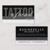 友人の上敷を入れ墨して下さい 紹介カード (正面/裏面)