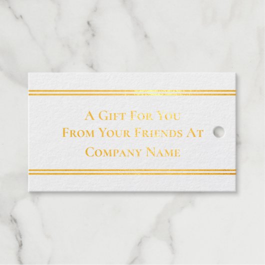 友人の会社名ロゴからあなたのための贈り物 ギフトタグ (正面 (横))