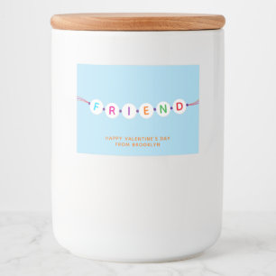 友人の友情ブレスレットブルーバレンタインデー フードラベル