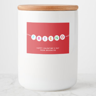 友人の友情ブレスレット赤バレンタインデー フードラベル