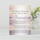 友人の喪失の悔やみや弔慰 カード (スタンド正面)