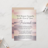 友人の喪失の悔やみや弔慰 カード (正面/裏面インサイチュ)