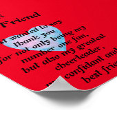 友人の壁のポスター最高のに宛てた手紙 ポスター (角)