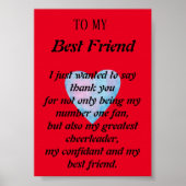 友人の壁のポスター最高のに宛てた手紙 ポスター (正面)