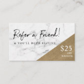 友人の大理石とエレガント金ゴールドの紹介を参照 名刺 (正面)